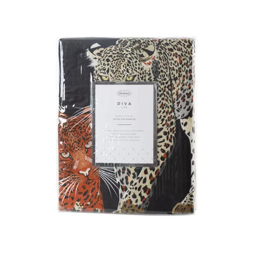 Diva16 pamut-szatén ágyneműhuzat Fekete 220x200 cm - 70x80 cm 2db