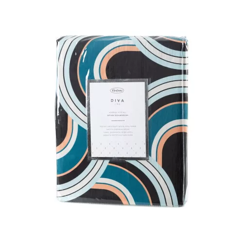 Diva17 pamut-szatén ágyneműhuzat Fekete 220x200 cm - 70x80 cm 2db