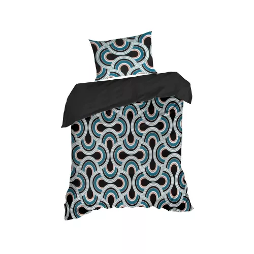 Diva17 pamut-szatén ágyneműhuzat Fekete 220x200 cm - 70x80 cm 2db