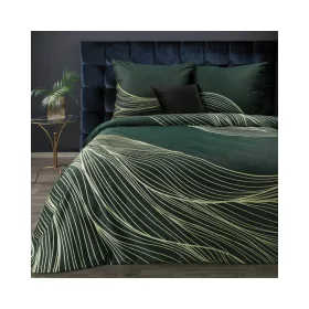   Premium3 pamut-szatén ágyneműhuzat Sötétzöld 220x200 cm - 70x80 cm 2db