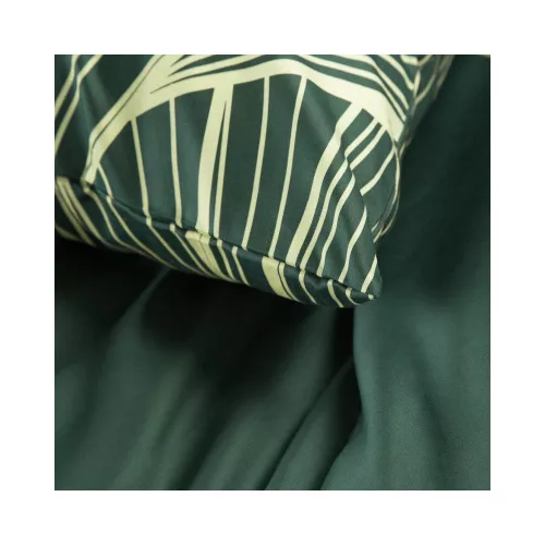 Premium3 pamut-szatén ágyneműhuzat Sötétzöld 220x200 cm - 70x80 cm 2db