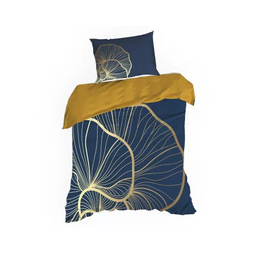 Premium4 pamut-szatén ágyneműhuzat Sötétkék 160x200 cm - 70x80 cm 2db