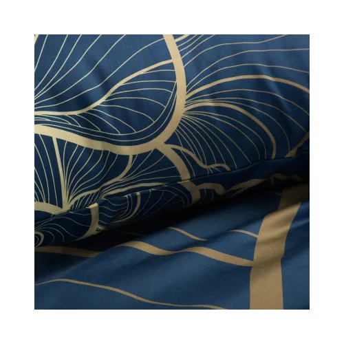 Premium4 pamut-szatén ágyneműhuzat Sötétkék 160x200 cm - 70x80 cm 2db