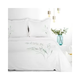   8a hímzett pamut-szatén ágyneműhuzat Fehér 160x200 cm - 70x80 cm 2db