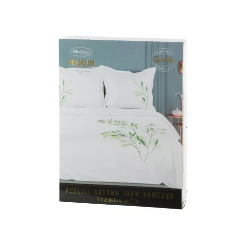 8a hímzett pamut-szatén ágyneműhuzat Fehér 160x200 cm - 70x80 cm 2db