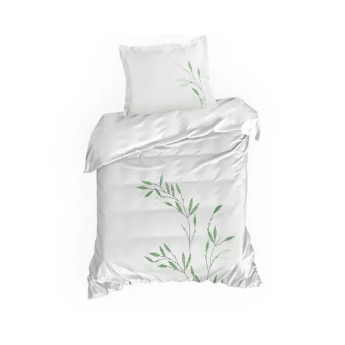 8a hímzett pamut-szatén ágyneműhuzat Fehér 160x200 cm - 70x80 cm 2db