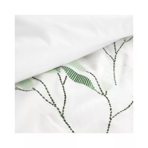 8a hímzett pamut-szatén ágyneműhuzat Fehér 160x200 cm - 70x80 cm 2db