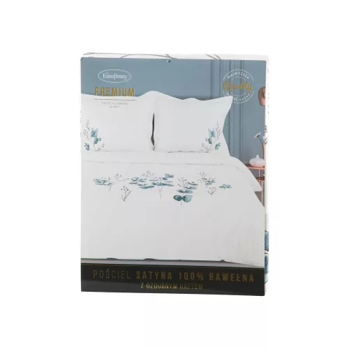 11a hímzett pamut-szatén ágyneműhuzat Fehér 160x200 cm - 70x80 cm 2db