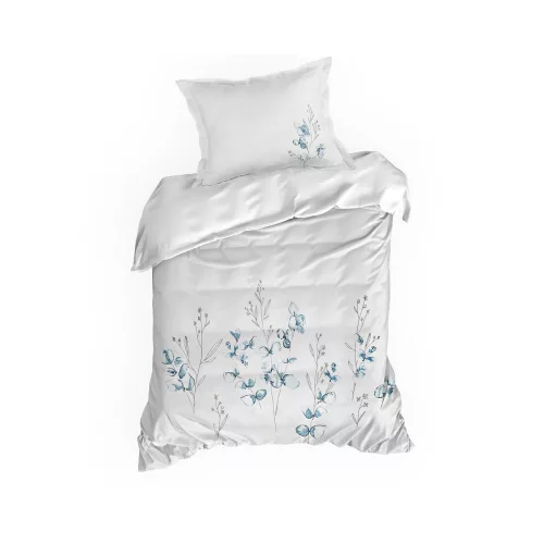 11a hímzett pamut-szatén ágyneműhuzat Fehér 160x200 cm - 70x80 cm 2db