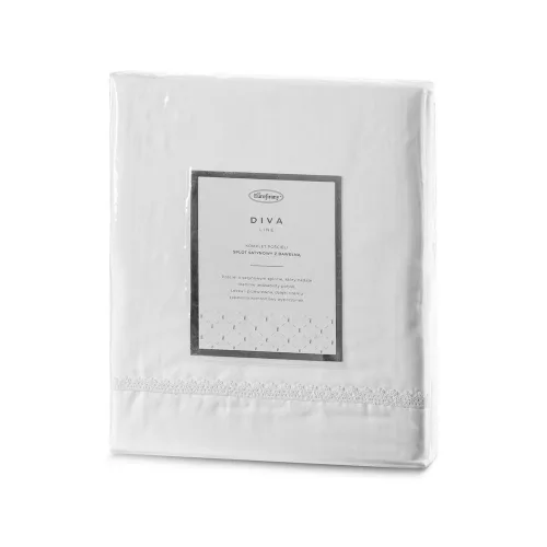 Diva20a pamut-szatén ágyneműhuzat Fehér 160x200 cm - 70x80 cm 2db