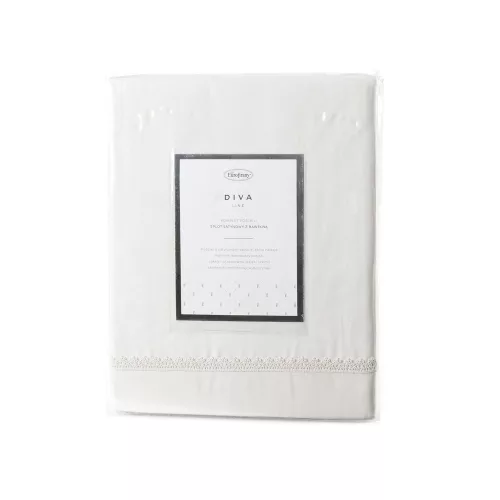 Diva20b pamut-szatén ágyneműhuzat Krémszín 160x200 cm - 70x80 cm 2db