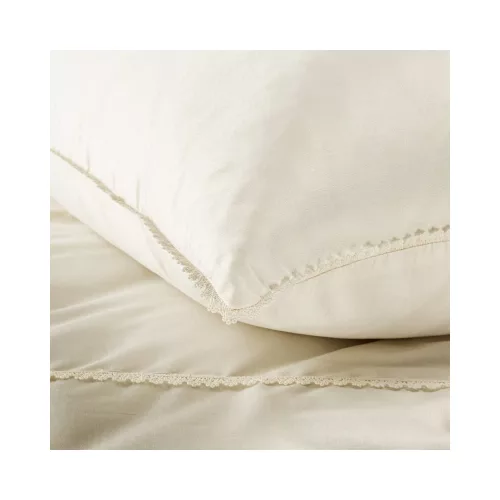 Diva20b pamut-szatén ágyneműhuzat Krémszín 160x200 cm - 70x80 cm 2db
