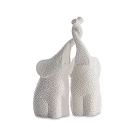 Riso2 elefántok kerámia figura Krémszín 5x14x26 cm