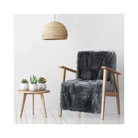   Tifany szőrme hatású karosszék takaró Acélszürke 70x160 cm