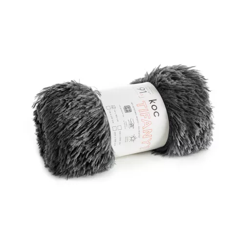 Tifany szőrme hatású karosszék takaró Acélszürke 70x160 cm