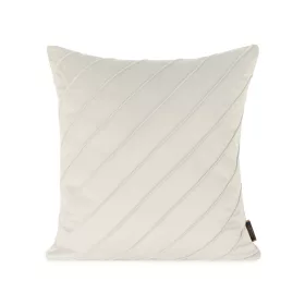   Nala3 bársony párnahuzat varrott mintával Krémszín 45x45 cm