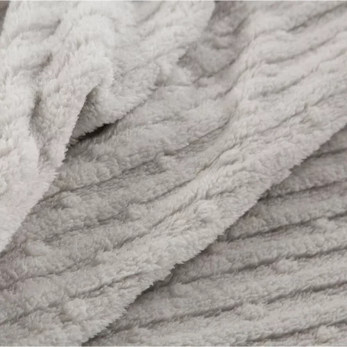 Lisa puha plüss karosszék takaró Ezüst 70x160 cm