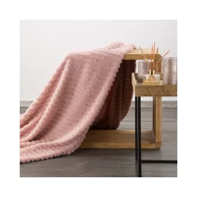   Lisa puha plüss karosszék takaró Púder rózsaszín 70x160 cm