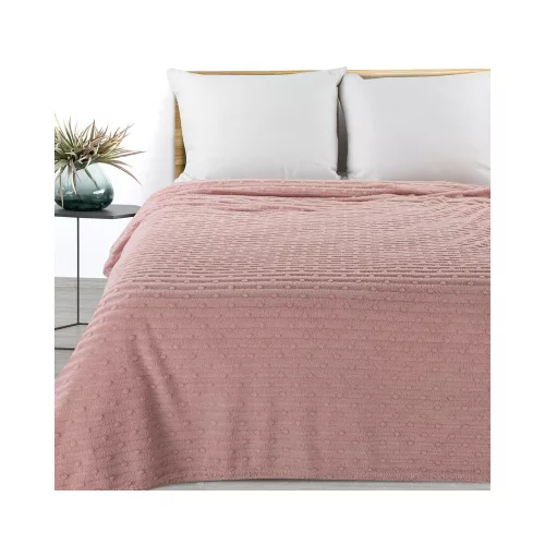 Lisa puha plüss karosszék takaró Púder rózsaszín 70x160 cm