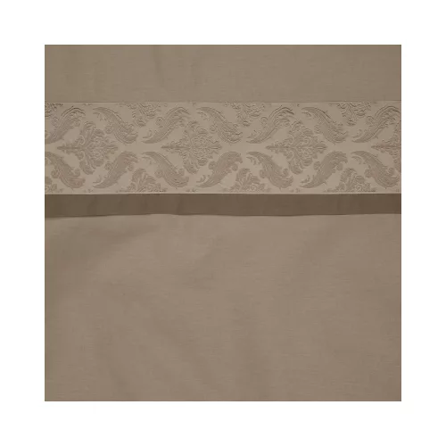 Reina26 pamut ágyneműhuzat elegáns hímzéssel Világosbarna 220x200 cm - 70x80 cm 2db