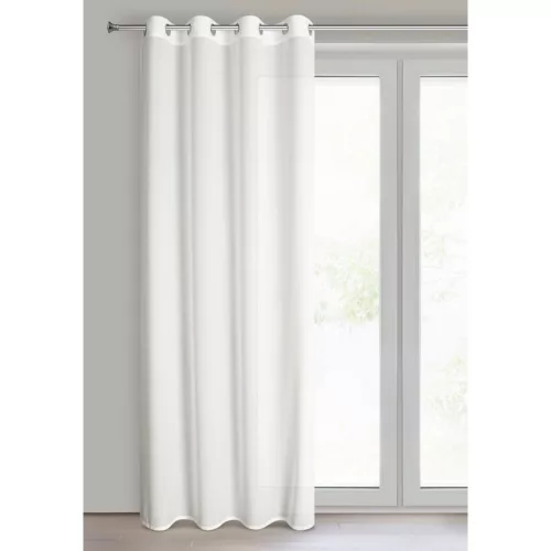 Rossi függöny csíkos sifon szövetből Fehér 135x250 cm