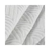 Len3 vászon szerkezetű préselt mintás ágytakaró Fehér 170x210 cm