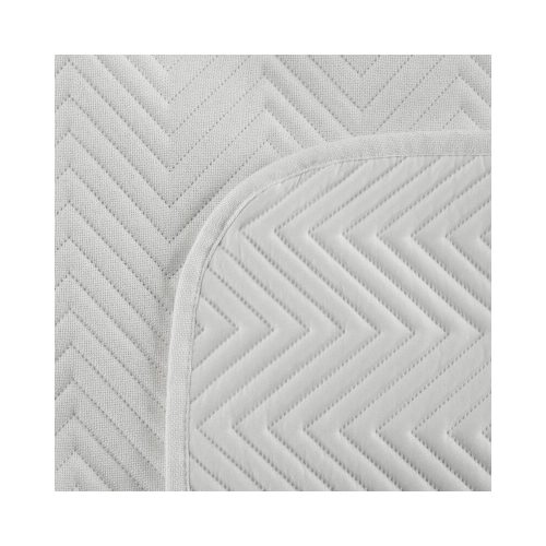 Len3 vászon szerkezetű préselt mintás ágytakaró Fehér 200x220 cm