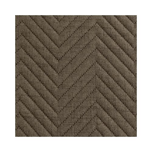 Len3 vászon szerkezetű préselt mintás ágytakaró Sötét bézs 170x210 cm