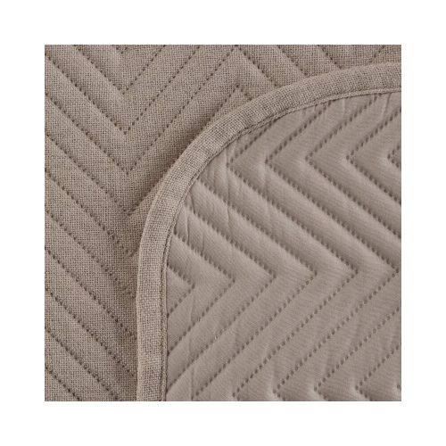 Len3 vászon szerkezetű préselt mintás ágytakaró Bézs 170x210 cm