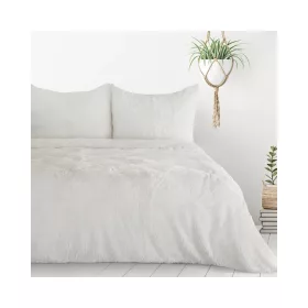   Tiffany meleg és puha szőrme hatású ágyneműhuzat Krémszín 160x200 cm - 70x80 cm 2db