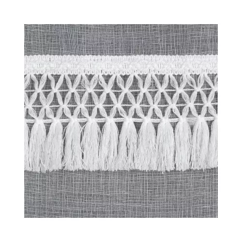 Kira fehér függöny rojtos díszítéssel Fehér 140x270 cm