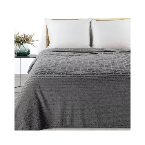 Lisa puha plüss takaró Acélszürke 150x200 cm