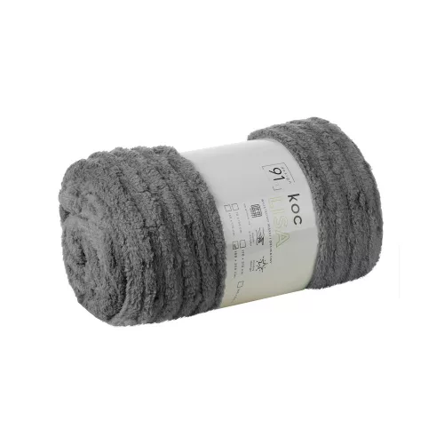 Lisa puha plüss takaró Acélszürke 150x200 cm