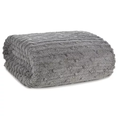 Lisa puha plüss takaró Acélszürke 150x200 cm