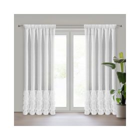 Dani fodros fényáteresztő függöny Fehér 140x270 cm