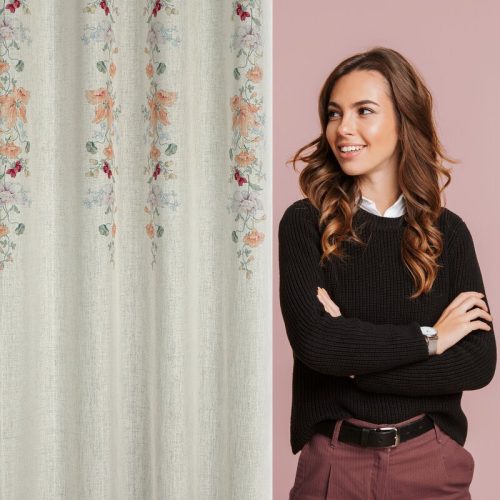 Cara öko stílusú sötétítő függöny Natúr 140x250 cm