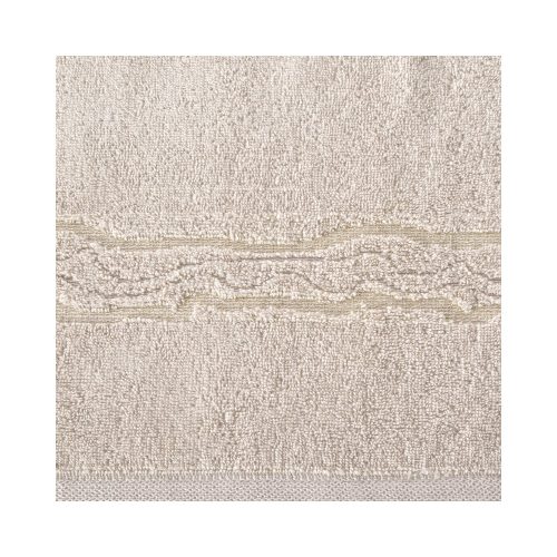 Karin pamut törölköző fényes cérnával szőtt díszítéssel Bézs 30x50 cm