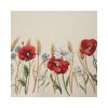 Pipacsos gobelin ovális asztalterítő Natúr 140x180 cm +/-5%