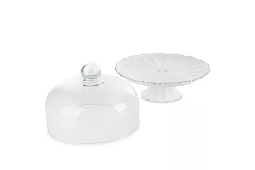 Gaia kerámia tál Krémszín 30x30x27 cm