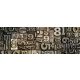 TYPESET öntapadós konyhai poszter, 180x60 cm