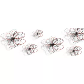 RED-BLACK FLOWERS öntapadós konyhai poszter, 180x60 cm