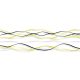 YELLOW WAVES öntapadós konyhai poszter, 180x60 cm