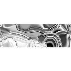 LIQUID CHROME SILVER öntapadós konyhai poszter, 180x60 cm