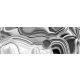 LIQUID CHROME SILVER öntapadós konyhai poszter, 180x60 cm