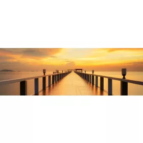   WOODEN BRIDGE AT SUNRISE öntapadós konyhai poszter, 180x60 cm