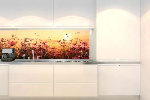 FLOWER FIELD öntapadós konyhai poszter, 180x60 cm