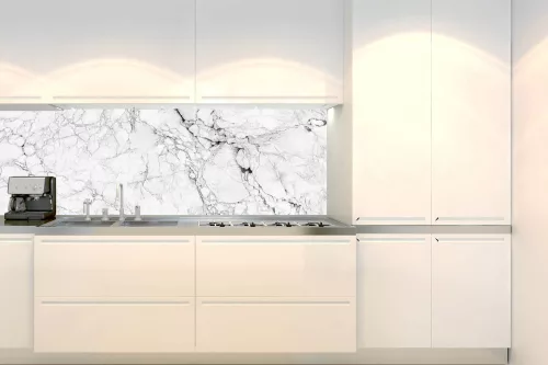 WHITE MARBLE STONE TEXTURE öntapadós konyhai poszter, 180x60 cm