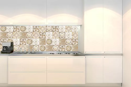 VINTAGE BEIGE TILES öntapadós konyhai poszter, 180x60 cm
