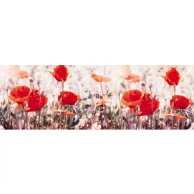 POPPY FLOWERS öntapadós konyhai poszter, 180x60 cm