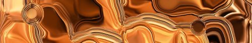 LIQUID CHROME BRONZE öntapadós konyhai poszter, 350x60 cm